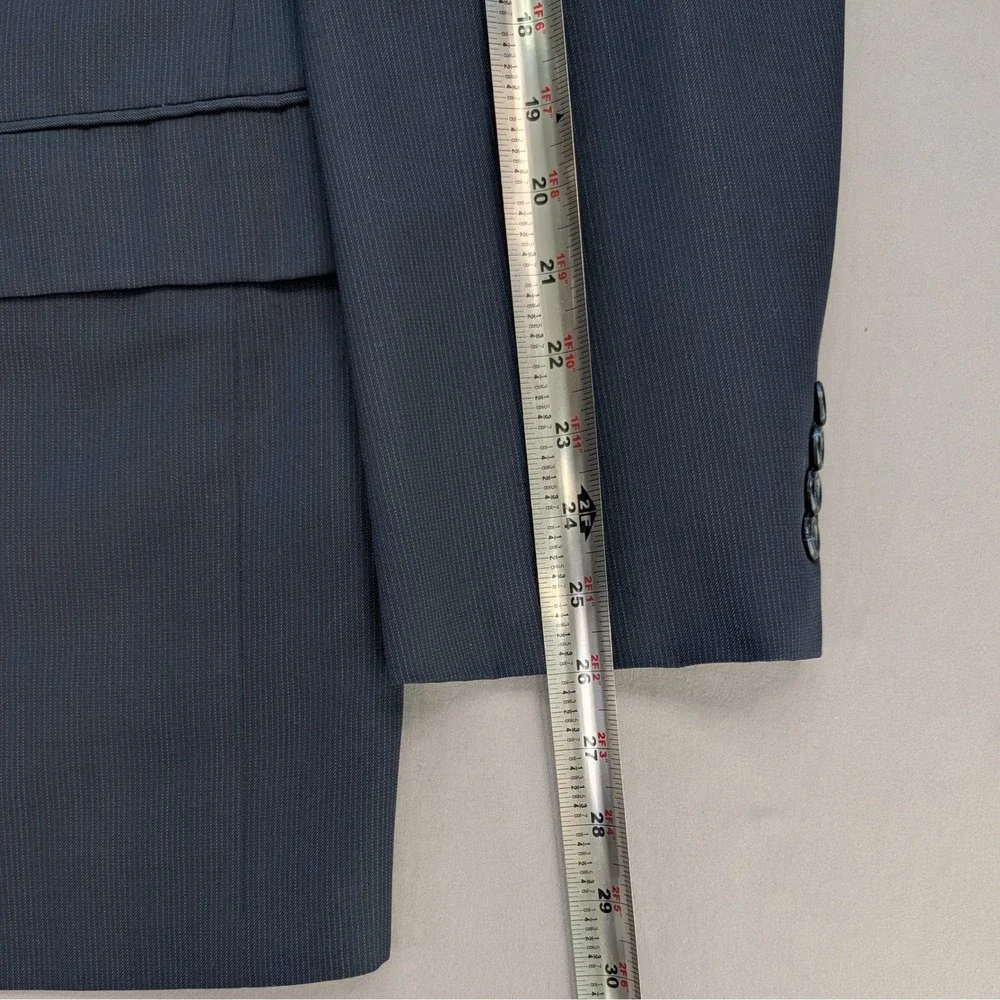 Hickey Freeman Navy Blazer USA Made Wool Sport Coat 42L Classic